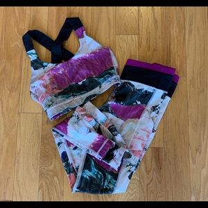 Lululemon printed 2 pc athletic set #4371
